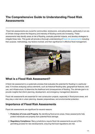 Flood Risk Management in Property Investment