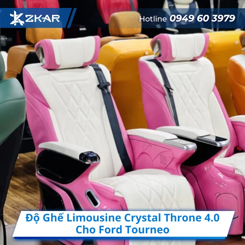 Độ Ghế Limousine Crystal Throne 4.0 Cho Ford Tourneo