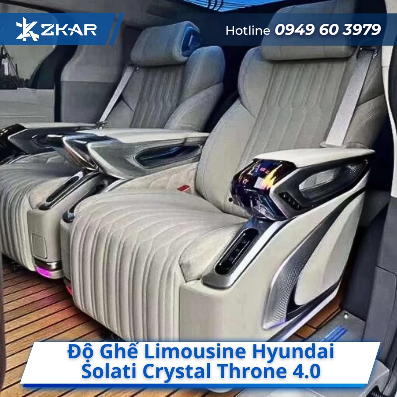 Độ Ghế Limousine Hyundai Solati Crystal Throne 4.0