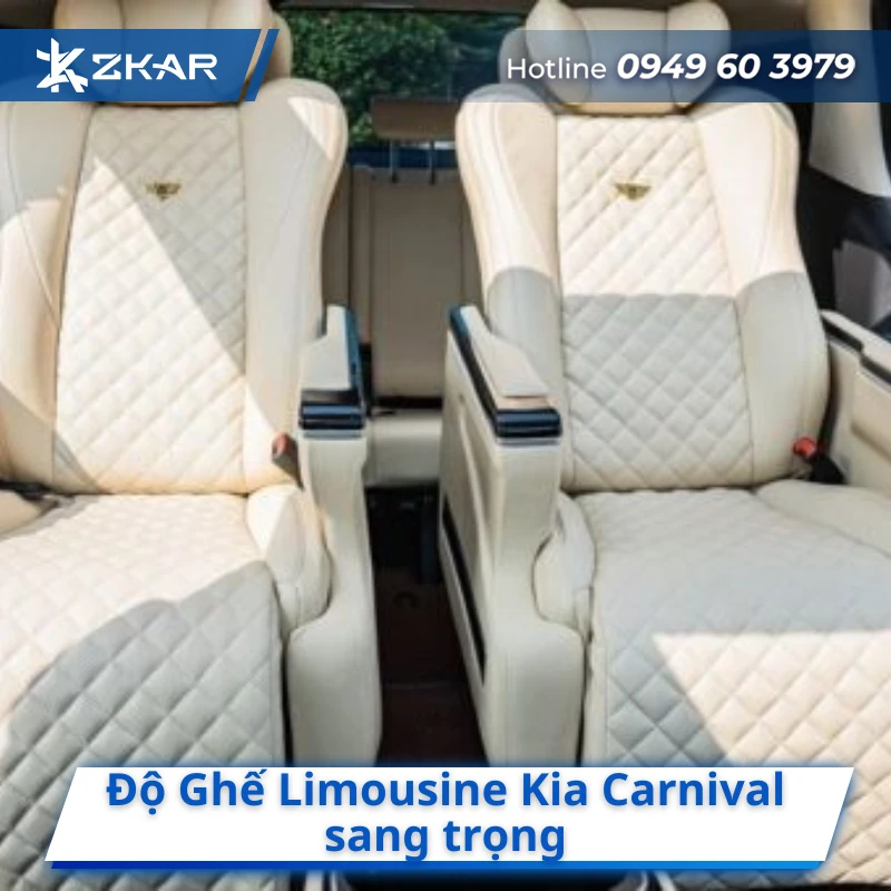 Độ ghế limousine xe Kia Carnival