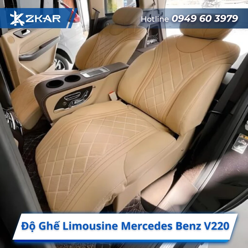 Độ Ghế Limousine Mercedes Benz V220