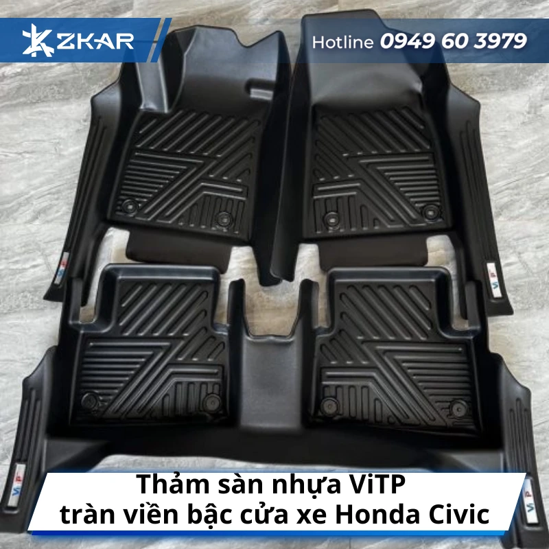 Thảm sàn ViTP Full Tràn Viền Bậc Cửa Xe Dành Cho Honda Civic
