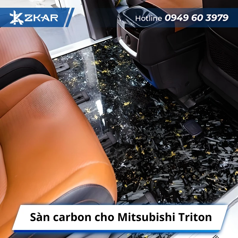 Lót sàn carbon cho Mitsubishi Triton