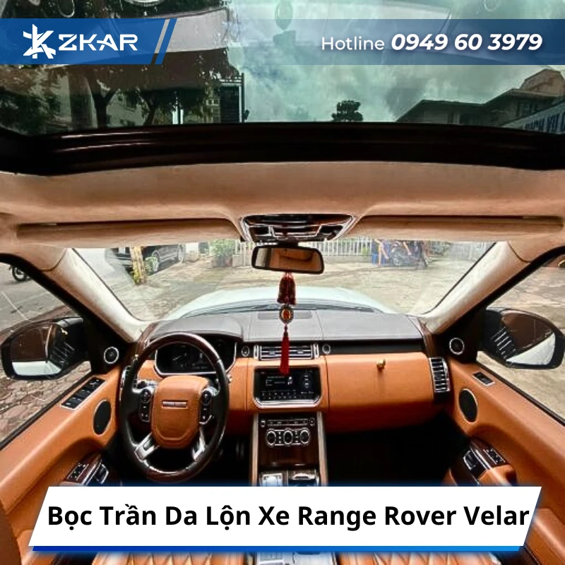 Bọc Trần Da Lộn Xe Range Rover Velar