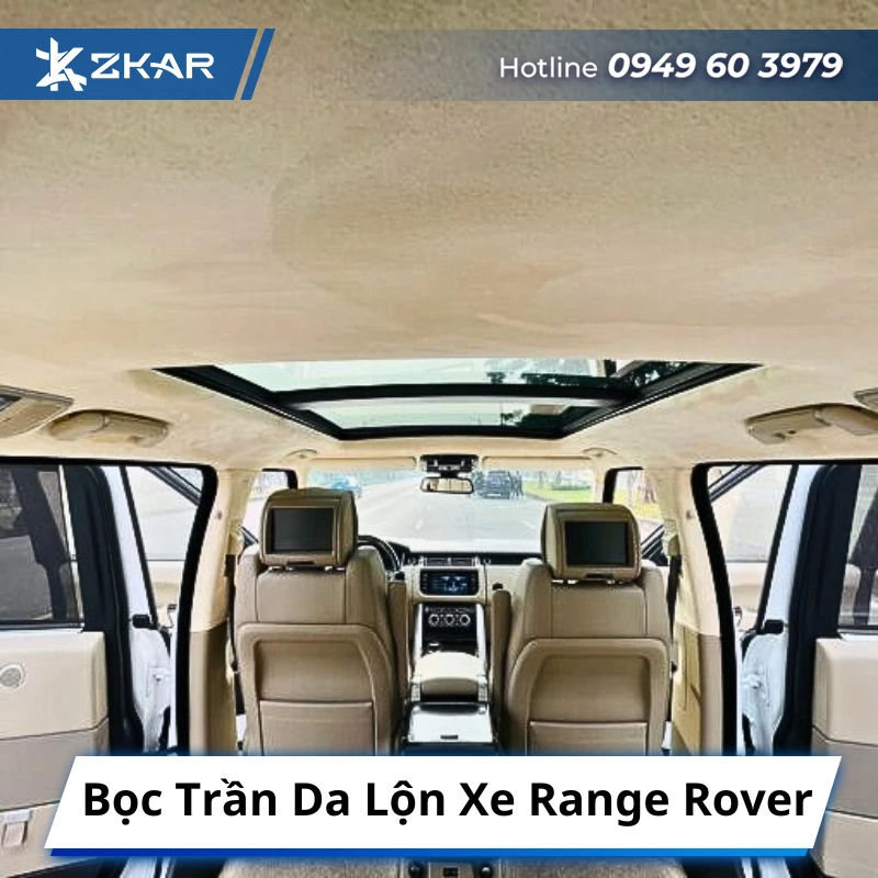 Bọc Trần Da Lộn Xe Range Rover