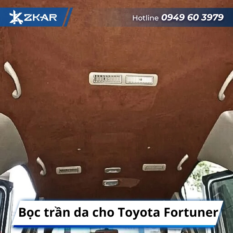 Bọc trần da cho Toyota Fortuner