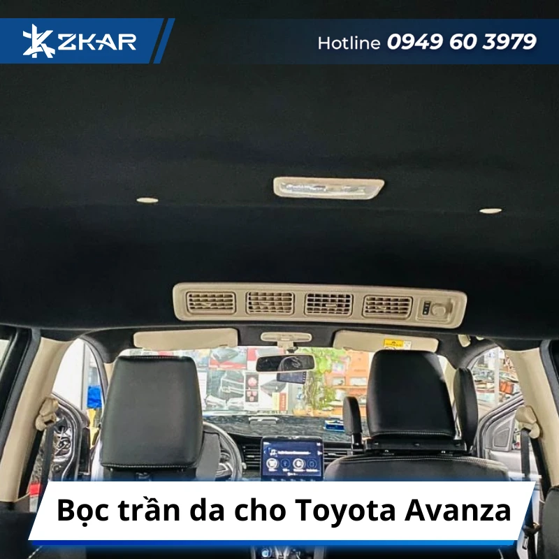 Bọc trần da cho Toyota Avanza