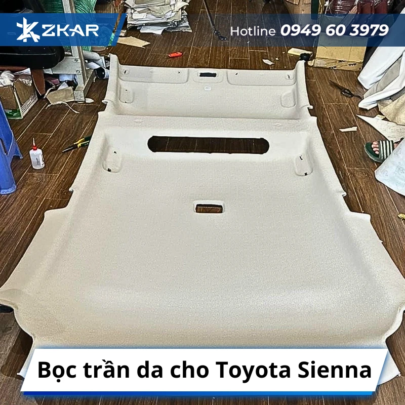 Bọc trần da cho Toyota Sienna